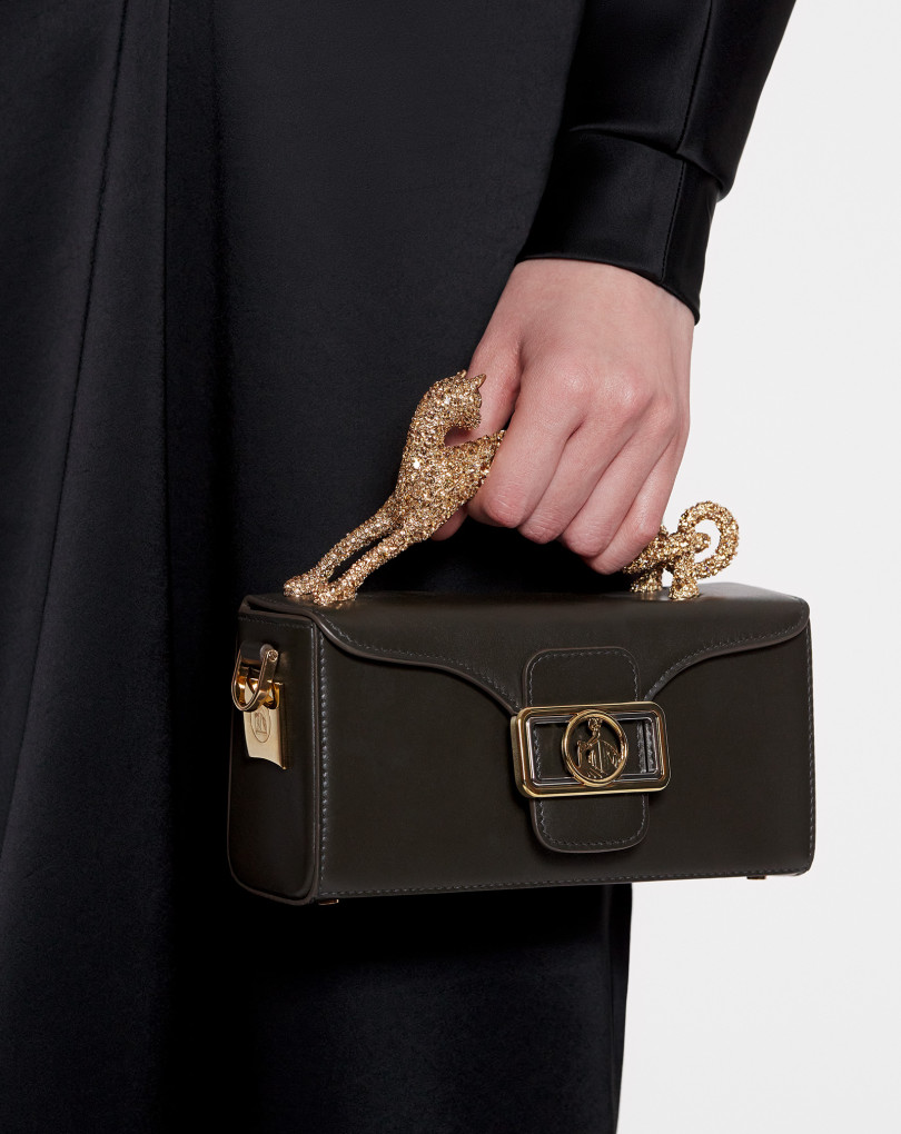SAC PENCIL CAT NANO EN CUIR AVEC STRASS