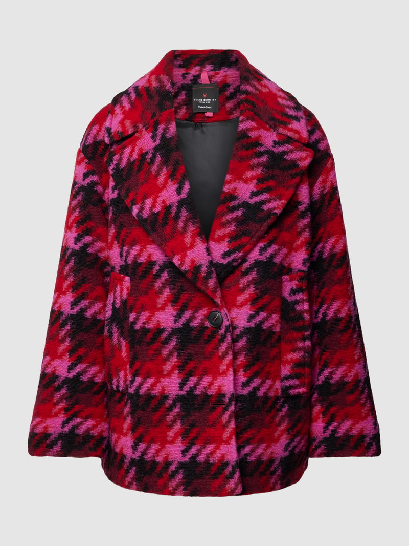 Kurzmantel mit seitlichen Eingrifftaschen in pink