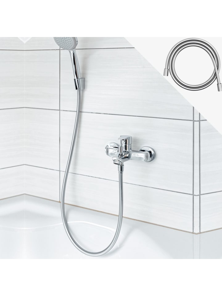 Intirilife Universal Duschschlauch 150 cm in Silber günstig kaufen onesize