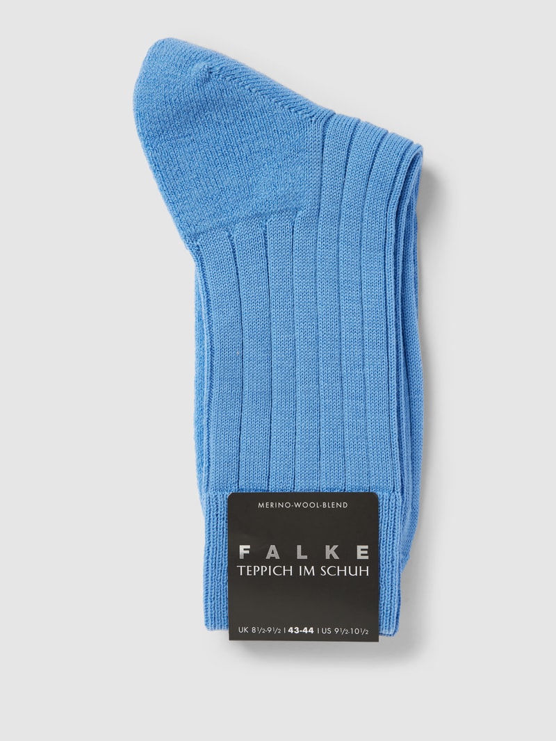 Socken mit elastischem Rippenbündchen in hellblau