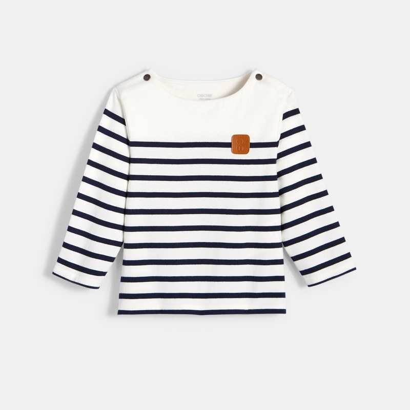 T-shirt marinière bleu bébé garçon