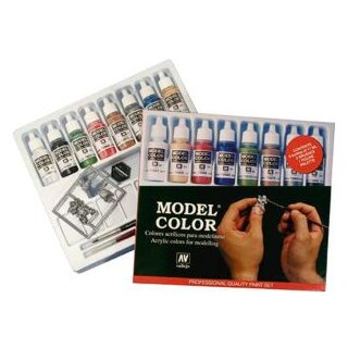 Model Color Einsteigerset 8 Farben, 2 Pinsel (VA70178)