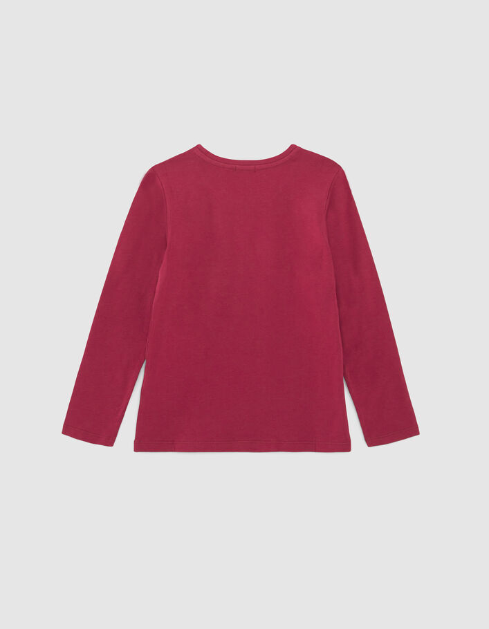 T-shirt bordeaux IKKS en sequins réversibles fille