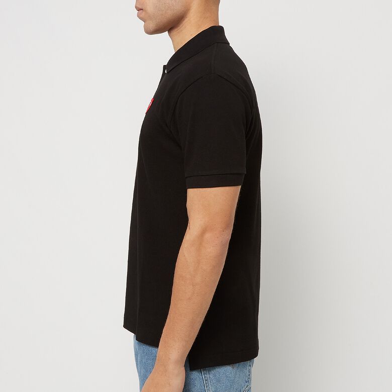 Comme des Garcons Play Play Polo Shirt Red Heart black