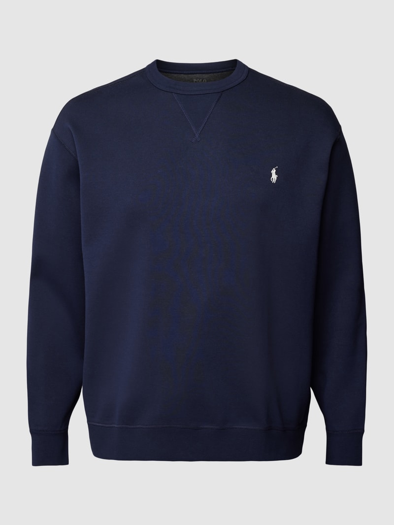 PLUS SIZE Sweatshirt mit Logo-Stitching in marineblau