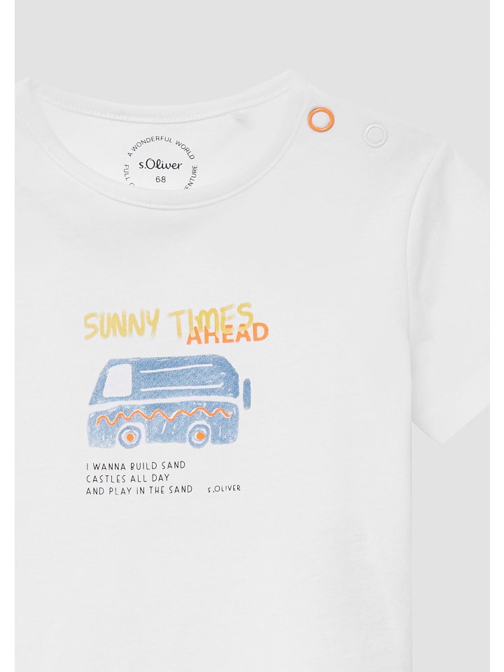 s.Oliver T-Shirt kurzarm in Weiß günstig kaufen