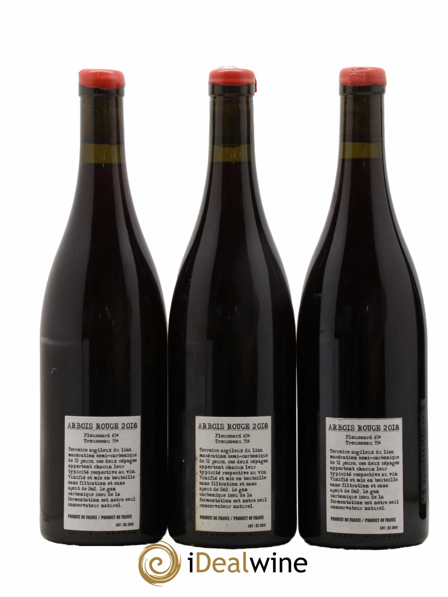 Arbois Ploussard Trousseau Adeline Houillon & Renaud Bruyère  2018 - Lot de 3 Bouteilles