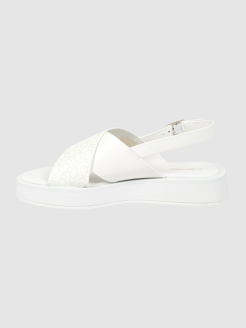 Sandalen aus Leder in weiß