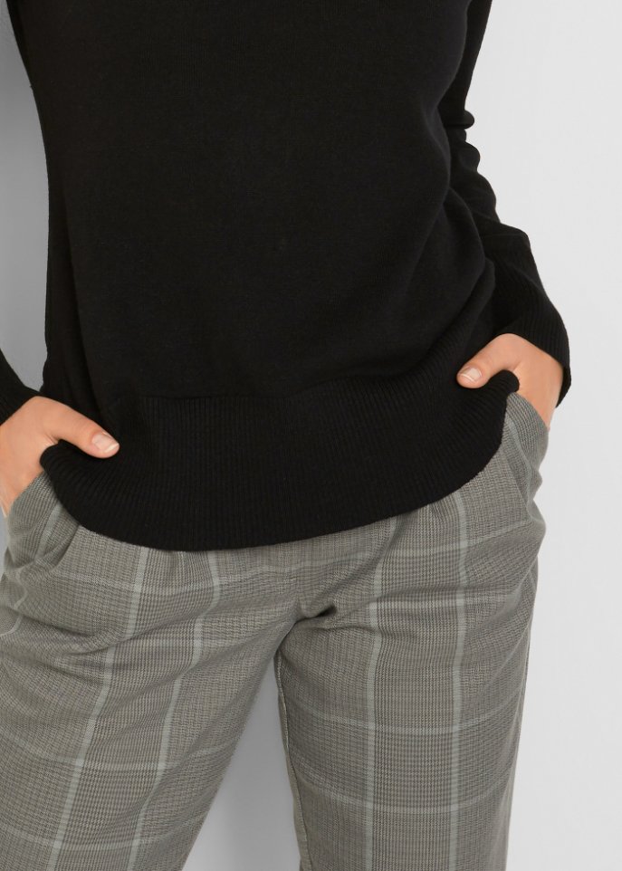 Basic Pullover mit Stehkragen mit recycelter Baumwolle