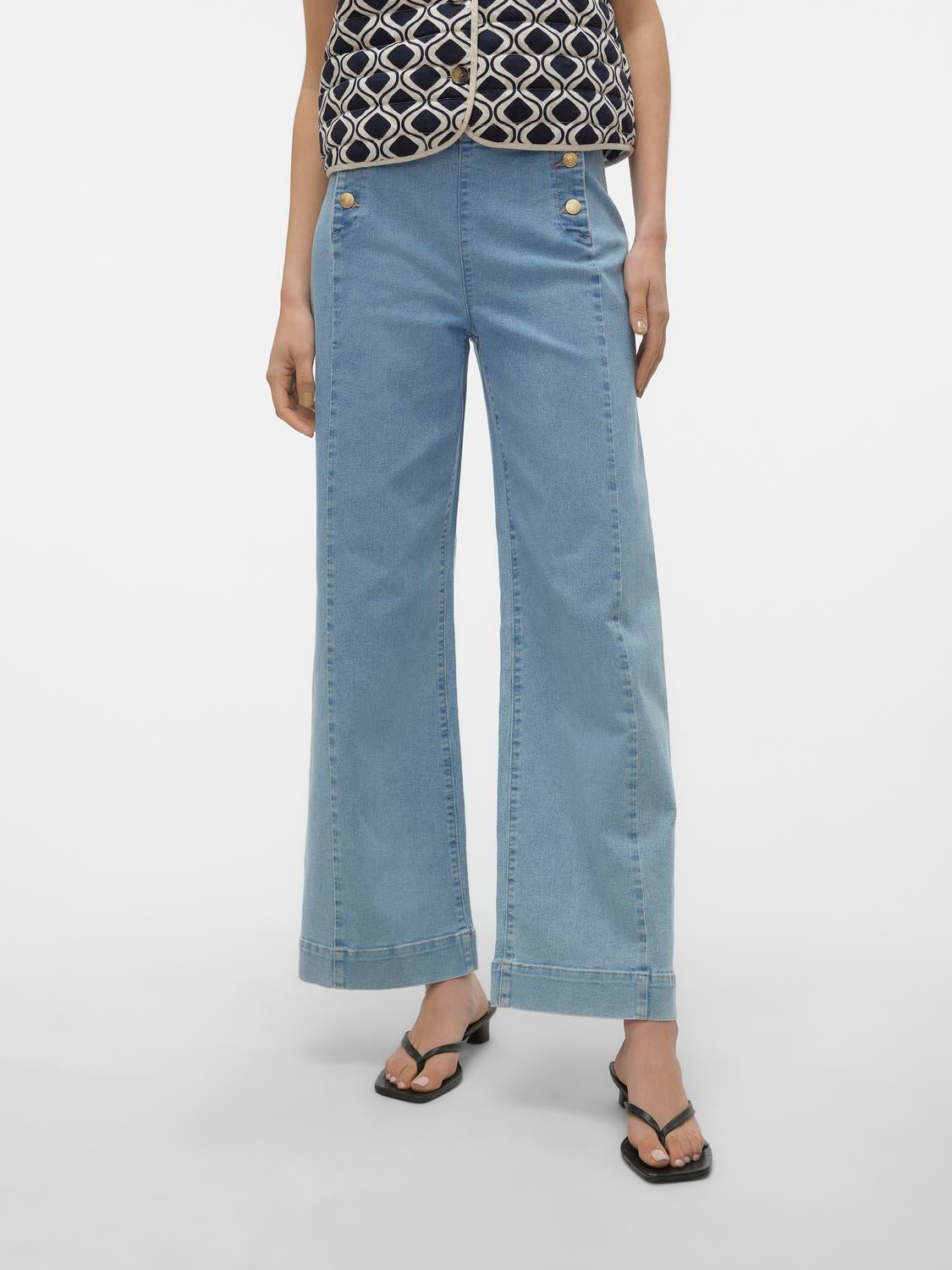 VMKAYLA Hohe Taille Weit geschnitten Jeans