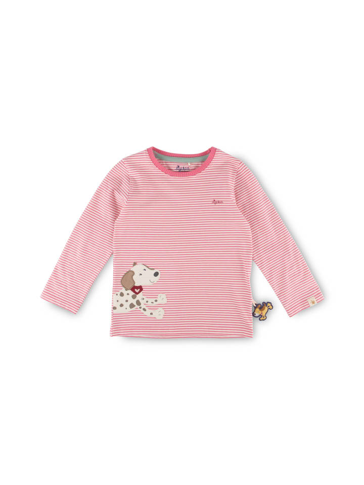 Sigikid Langarmshirt Funny Dog in Rosa/Weiß günstig kaufen