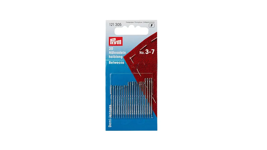 Prym Nähnadeln halblang Stärke 3-7 silberfarbig