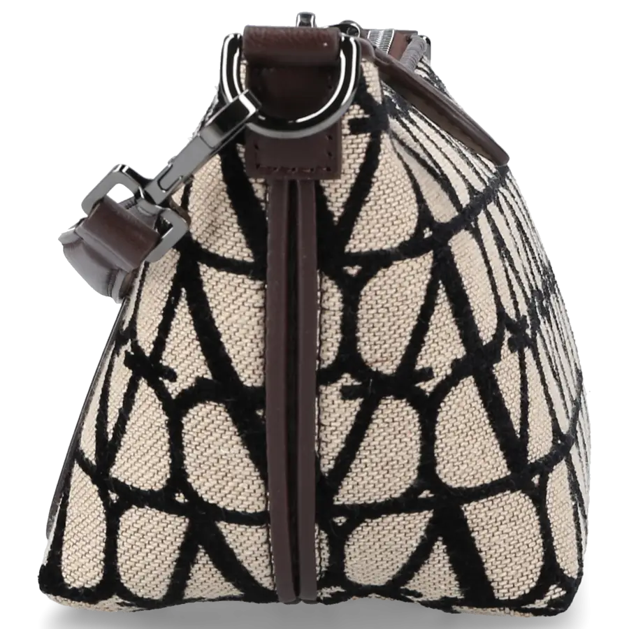 Valentino Garavani - Schultertasche LOCÒ Canvas - beige