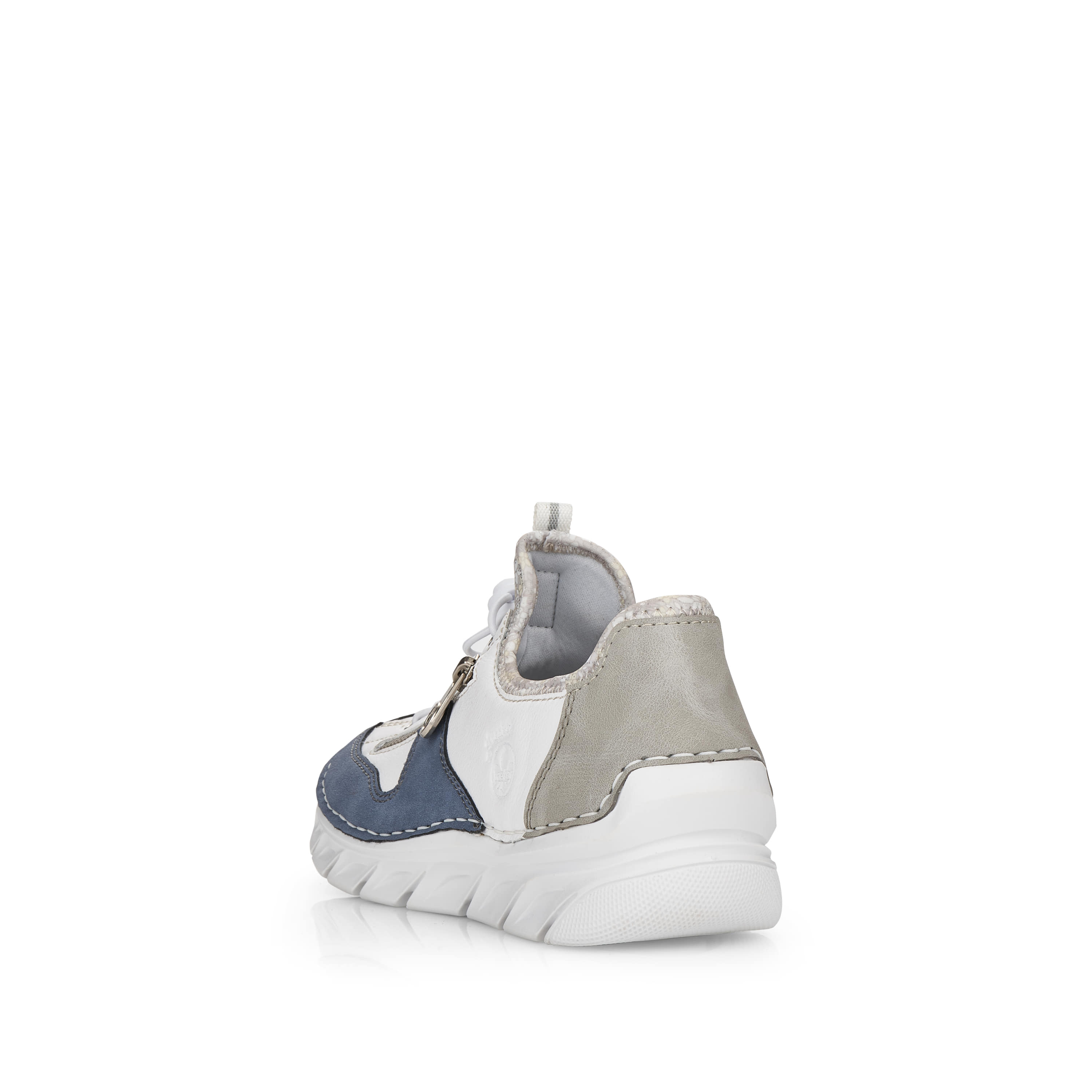 Rieker Damen Slipper reinweiß-ozeanblau