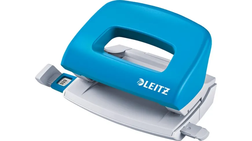 LEITZ NeXXt Mini-Locher 5058, 10 Blatt, hellblau blau