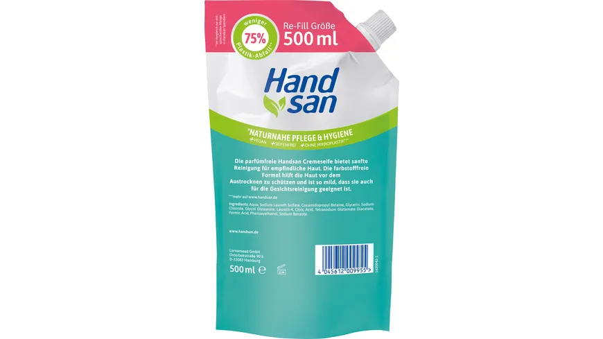 Handsan Sensitiv Cremeseife Nachfüllbeutel 500 ml