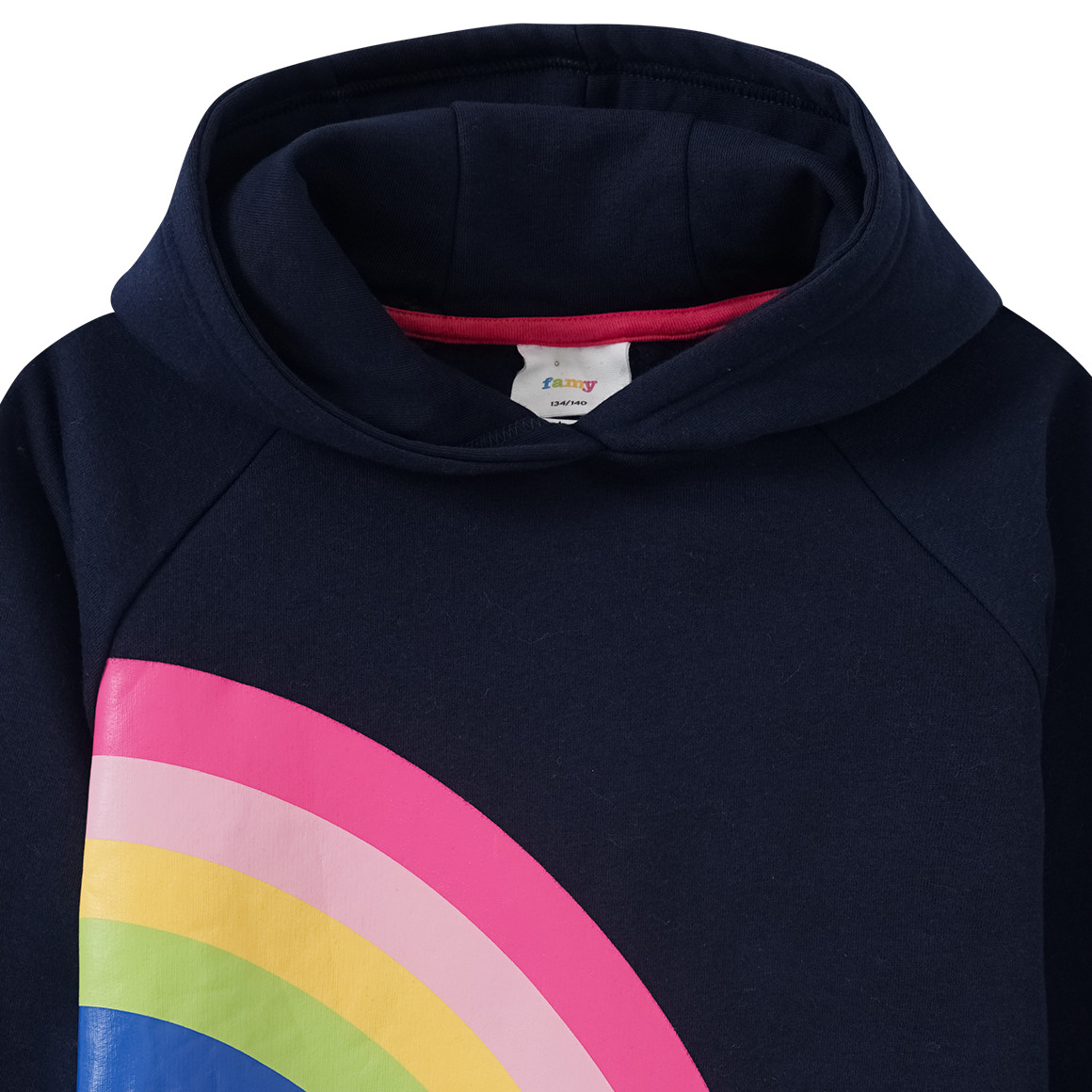 Mädchen Hoodie mit Regenbogen-Print