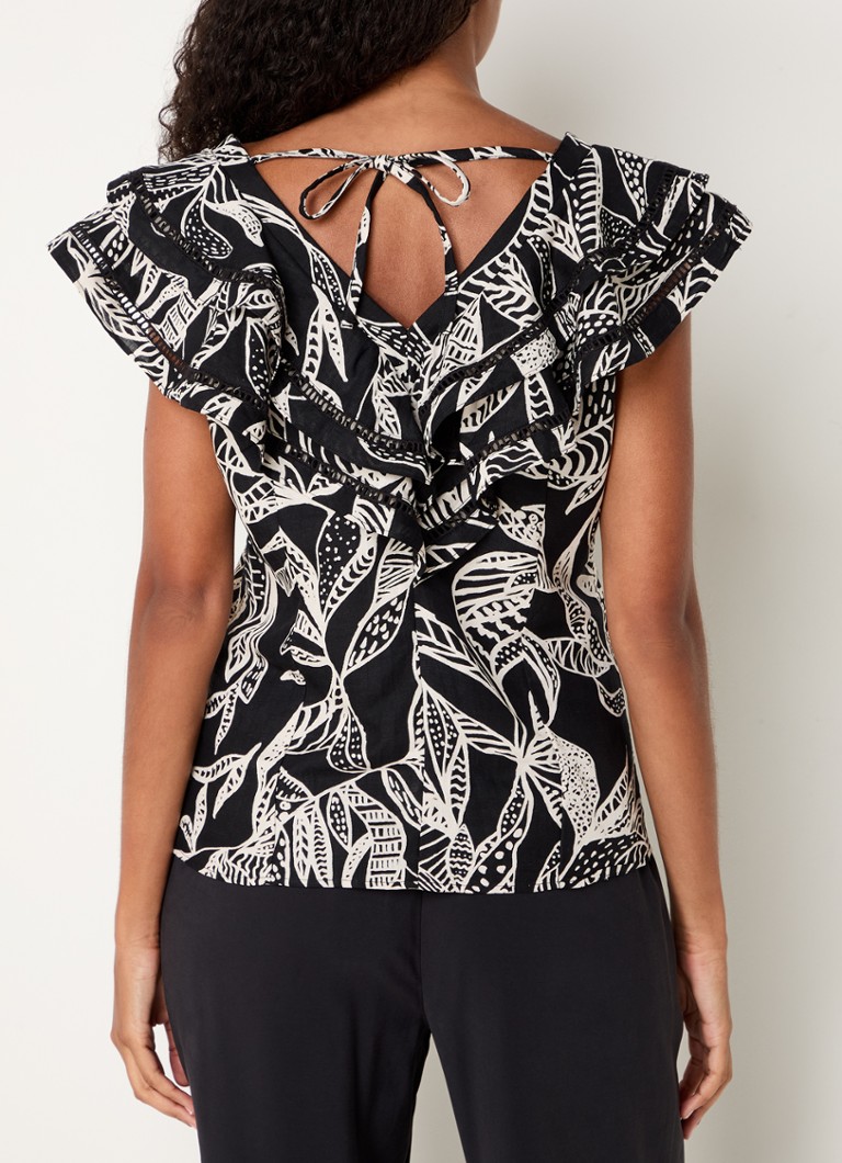 Top in misto lino stampato Rosey Phase Eight