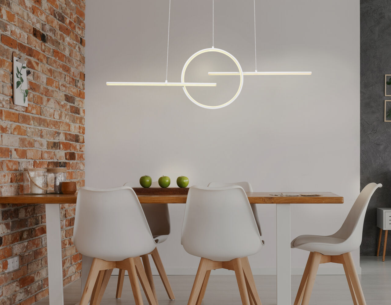 Globo Lighting - BARRAL - Hängeleuchte Metall weiß, LED