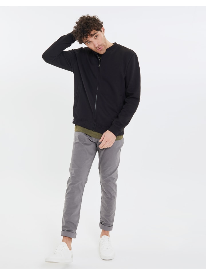 Threadbare Fleecejacke THB Fleece Zip Through Baseball Jeter in Black günstig kaufen L