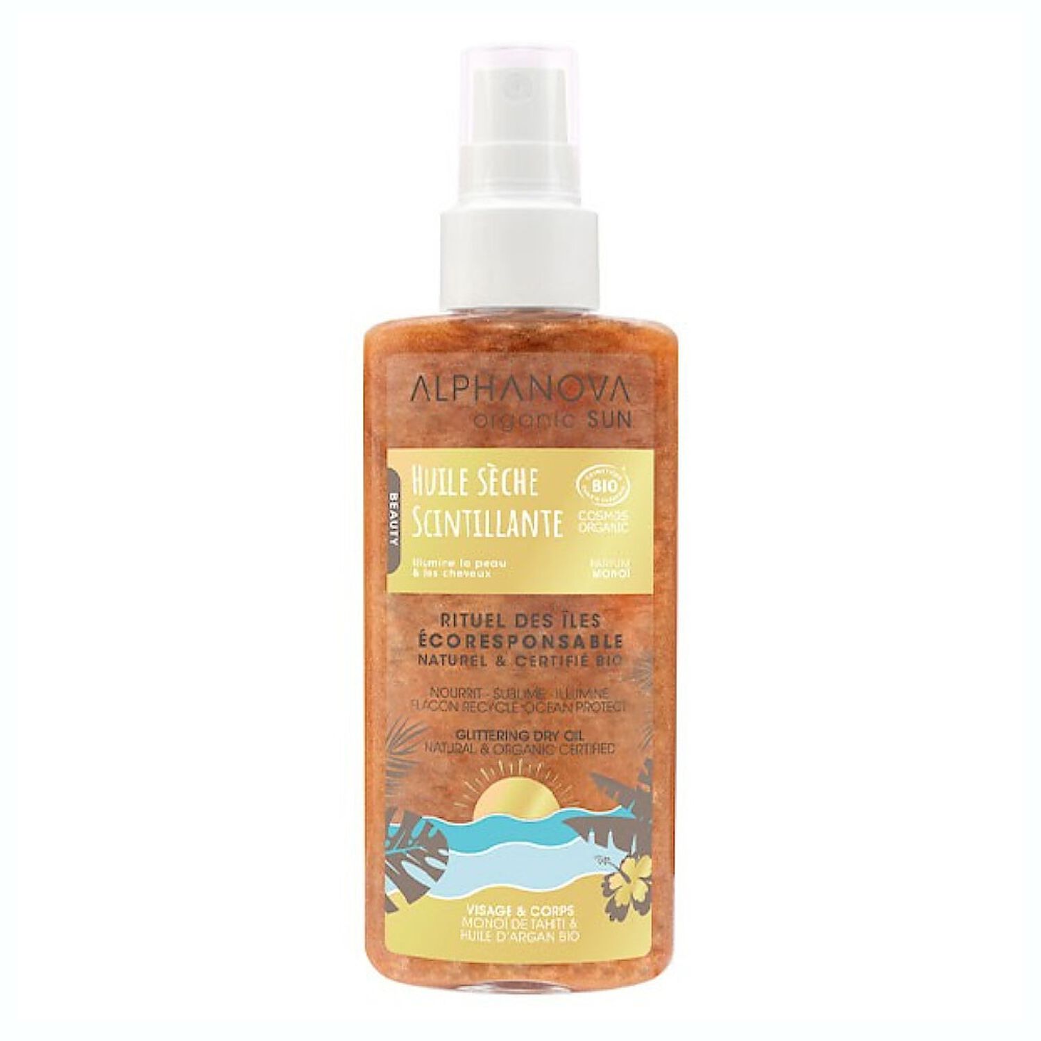 Alphanova Sun Huile Sèche Scintillante Après-Soleil 125 ml