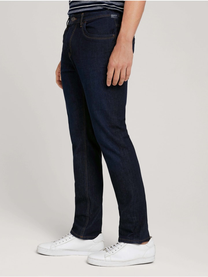 Tom Tailor Regular Slim Fit Jeans Basic Stretch Raw Hose JOSH in Blau günstig kaufen