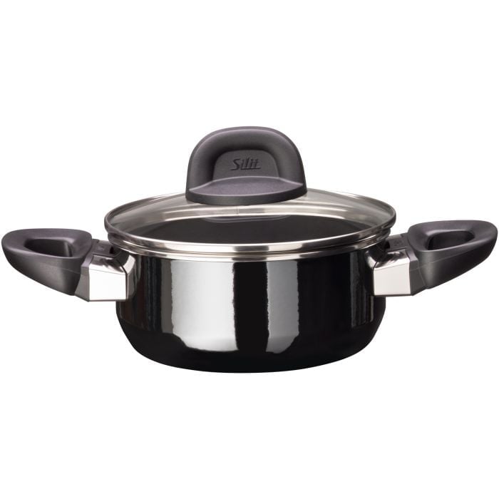 Silit Silargan® Modesto Bratentopf mit Deckel, 16 cm, Black