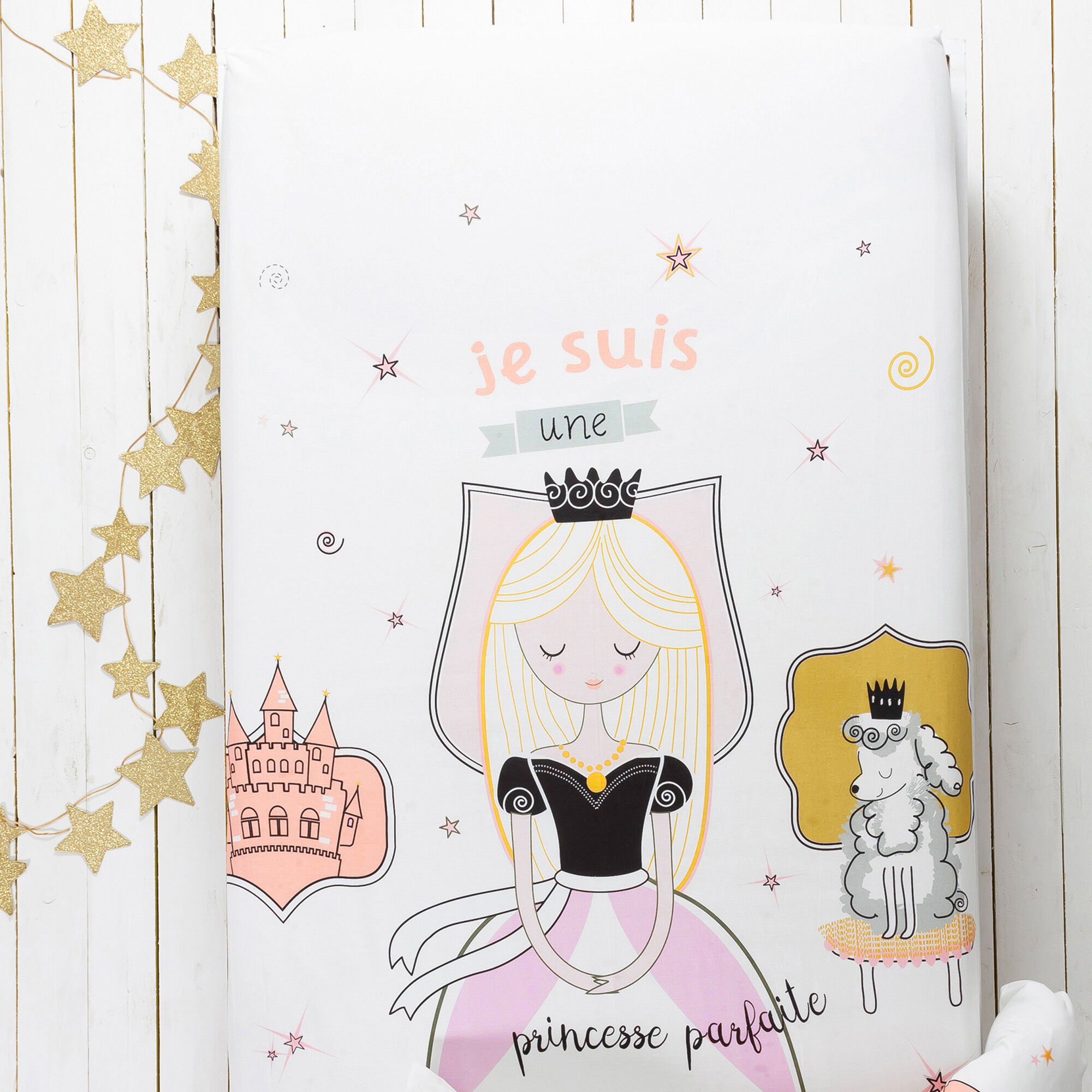 Linge de lit enfant Blanche imprimé 1 personne