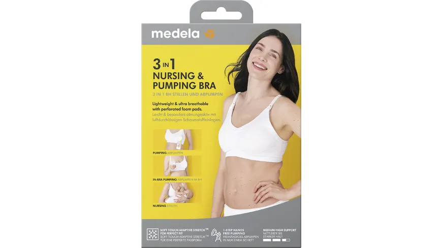 Medela 3-in-1 Hands-free Bra weiß, Gr. M weiß