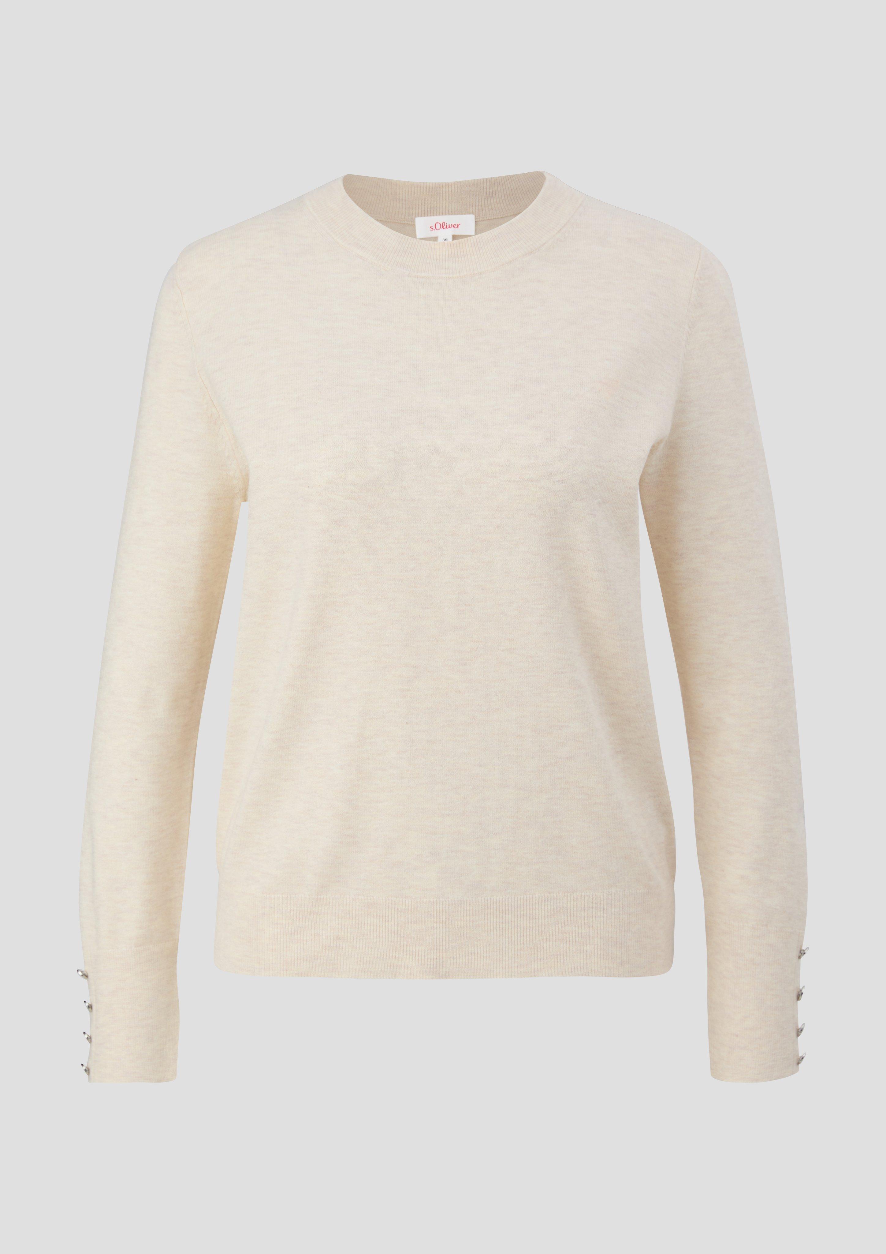 Feinstrickpullover mit Zierknöpfen  2142759-81W0