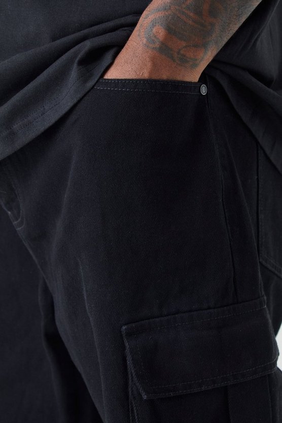 Plus lockere Cargo-Jeans