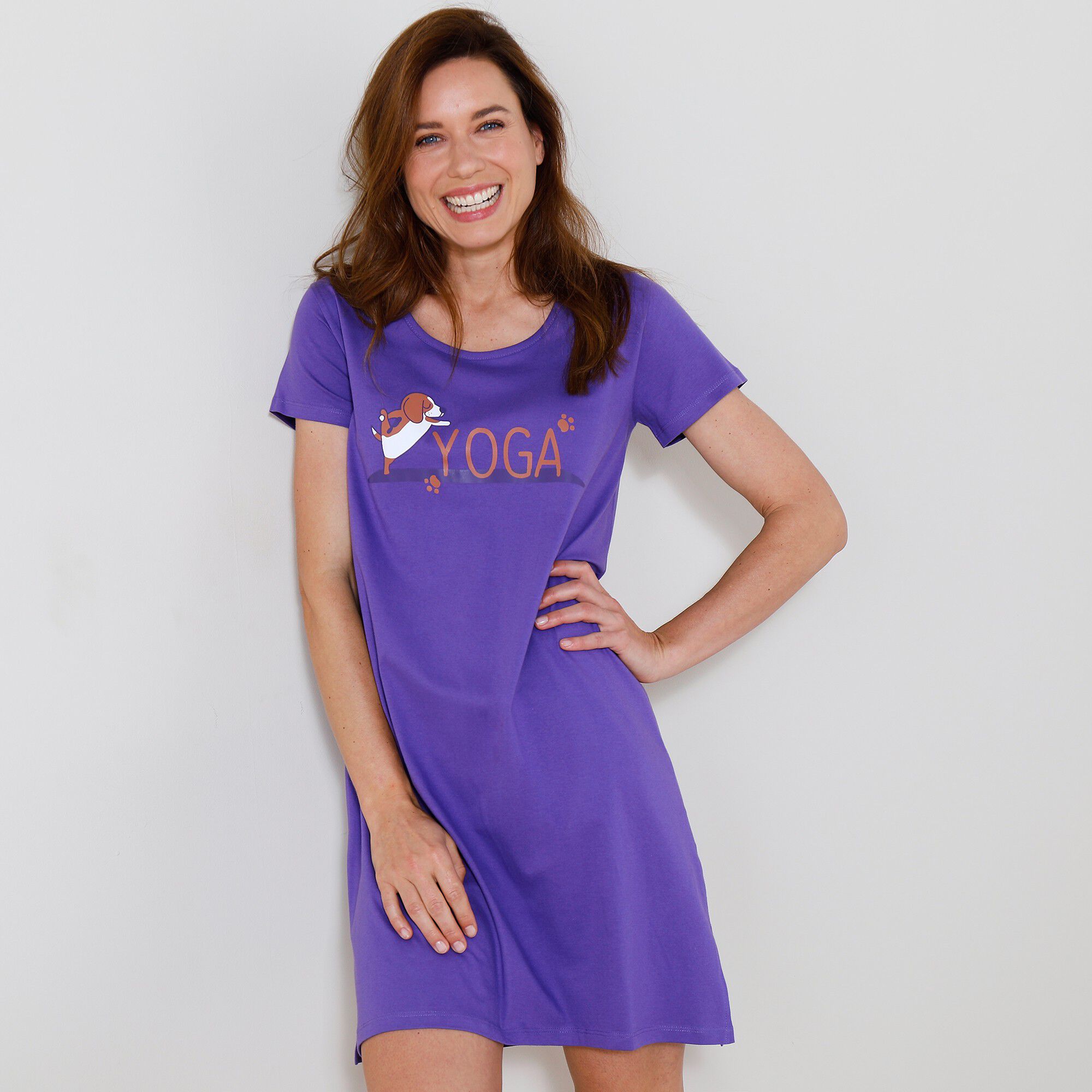 Chemise de nuit courte imprimé 