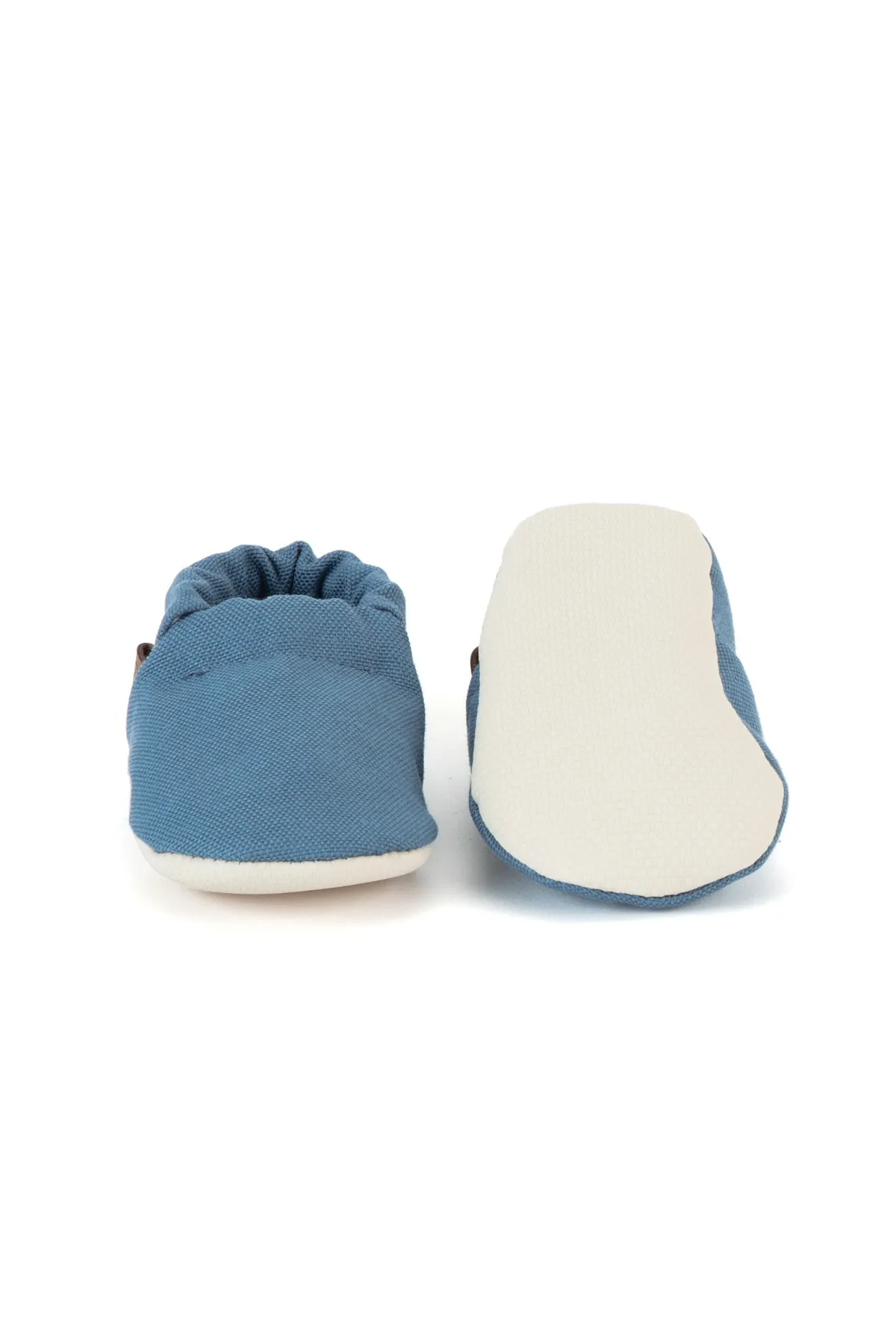 Caluu Baby  Unisex-Stiefeletten aus Öko-Tex-Baumwolle in Jeansblau für Babys