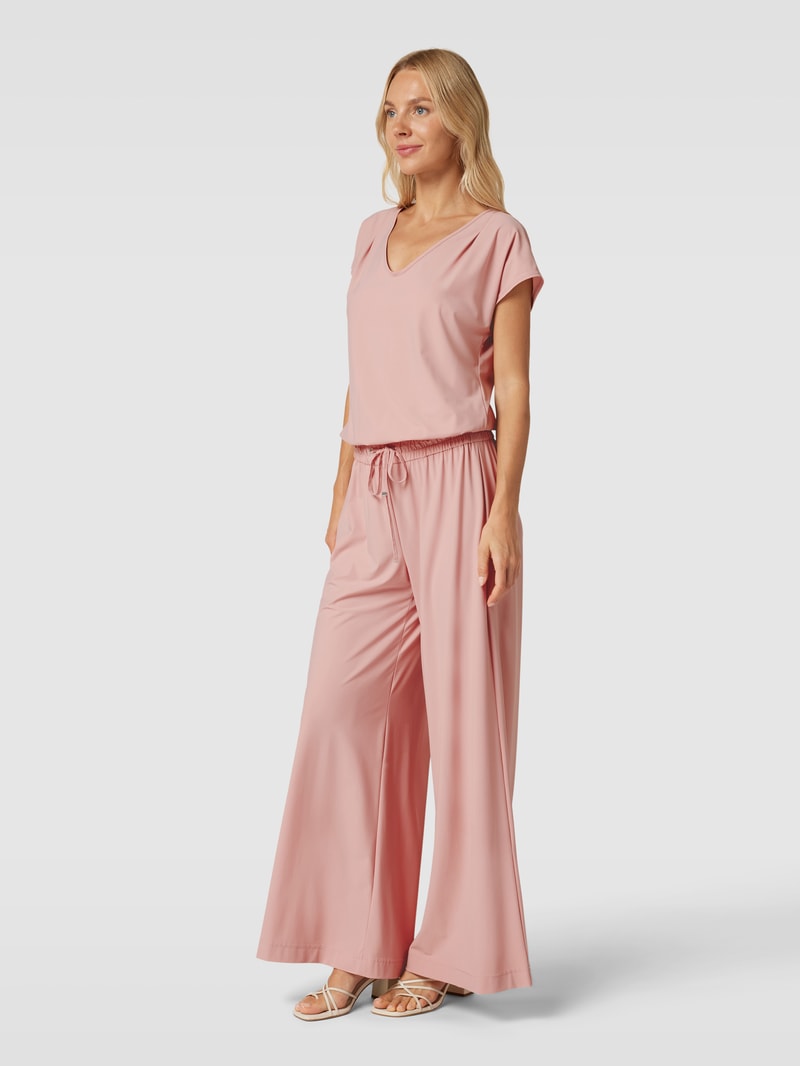 Jumpsuit mit V-Ausschnitt Modell 'JO' in hellrosa