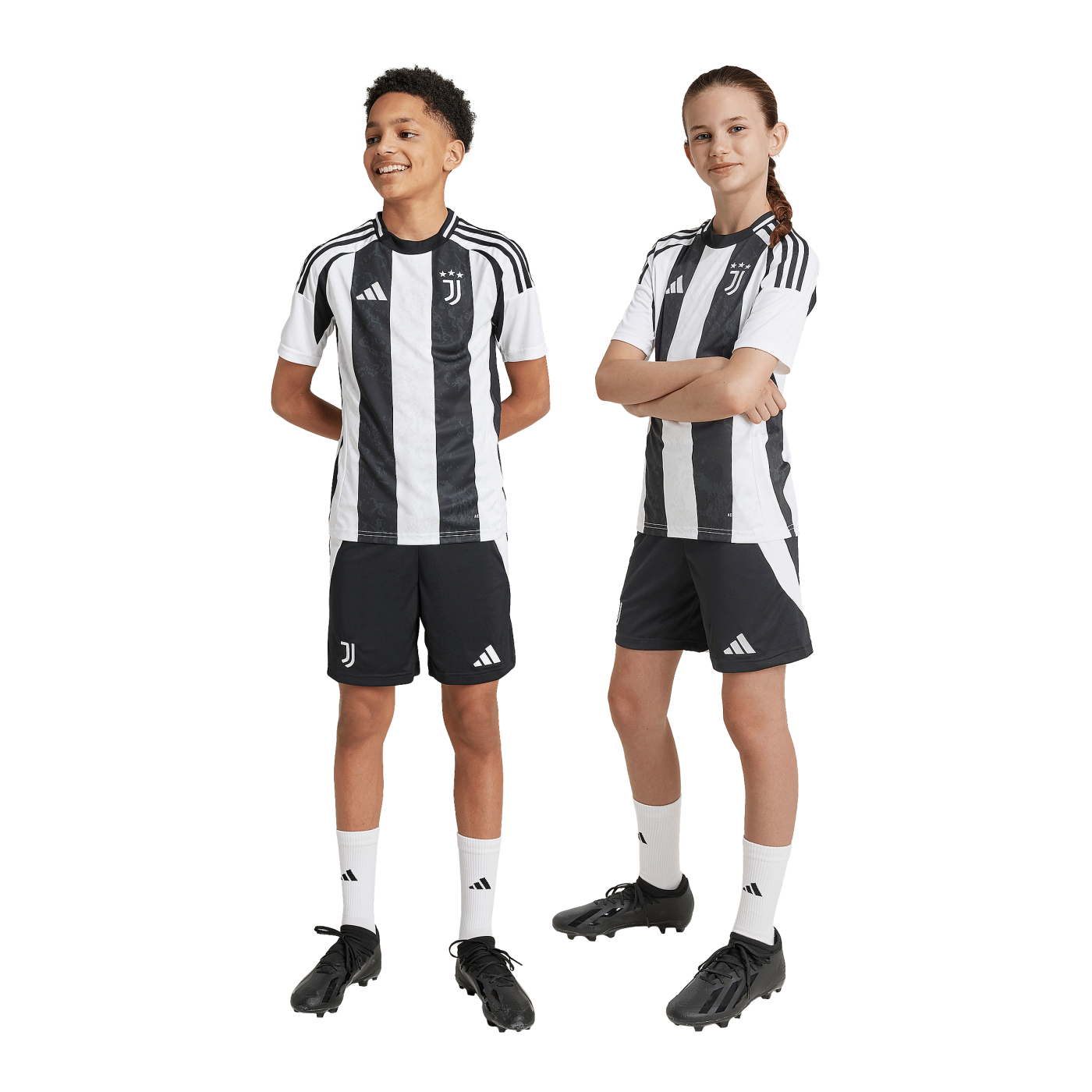 adidas Juventus Turin Short Home 2024/2025 Kids Schwarz