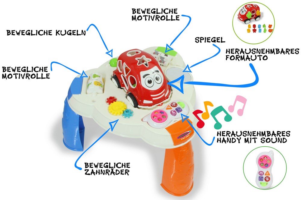 Jamara e.K. JAMARA-460951-Spieltisch mit Formauto und Handy