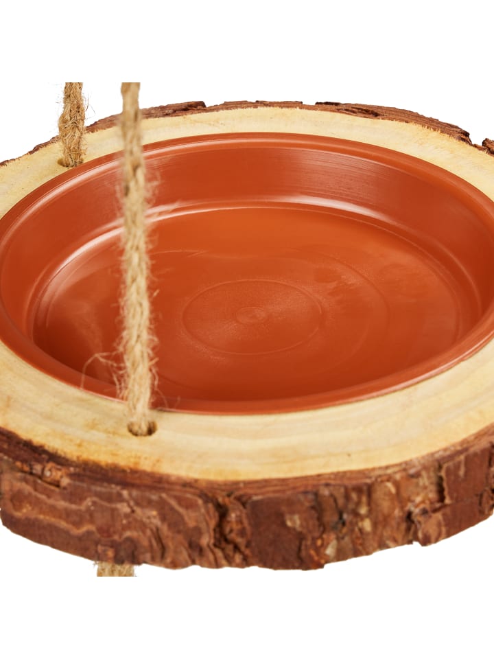 relaxdays Vogelfutterhaus in Natur - (H)69 x Ø22 cm günstig kaufen onesize