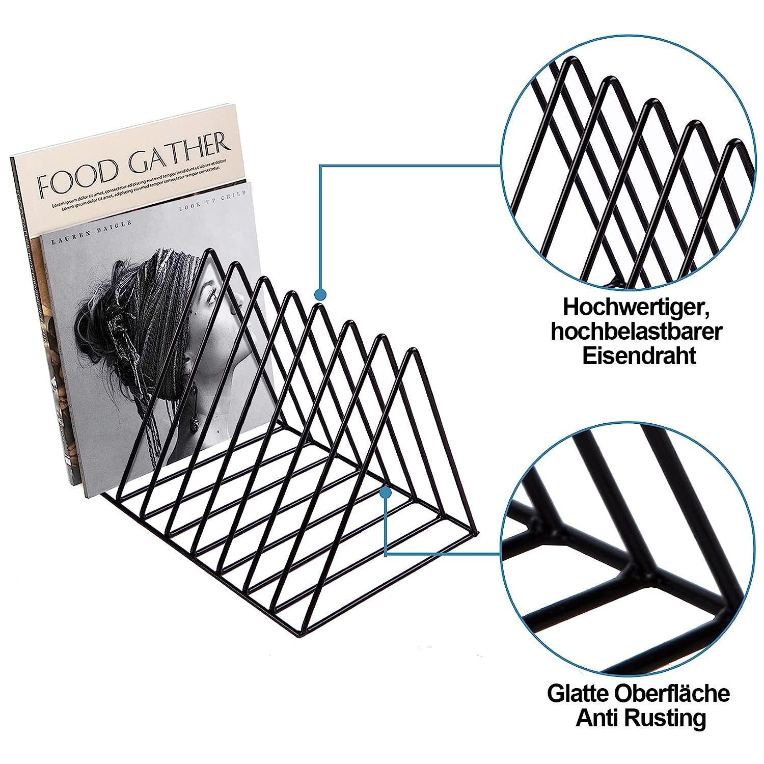 ZmdecQna CD-Regal Vinyl-Schallplattenhalter,Vertikaler Schallplattenständer