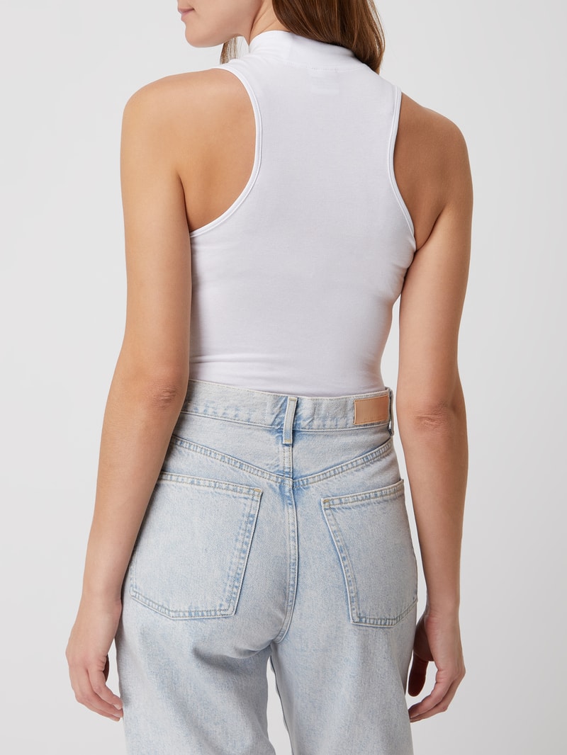 Body mit Stretch-Anteil in weiß