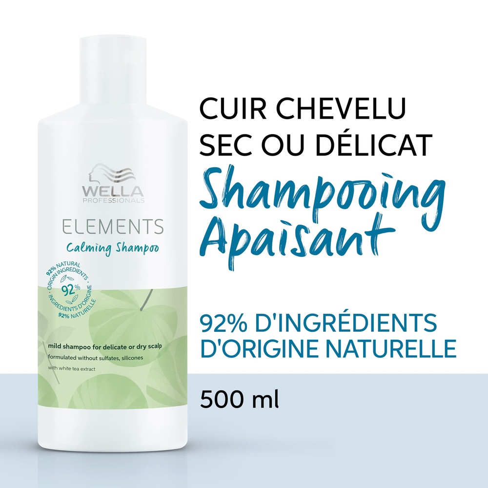 Wella Shampoing Calming Elements Shampoing doux pour cuir chevelu sec oudélicat