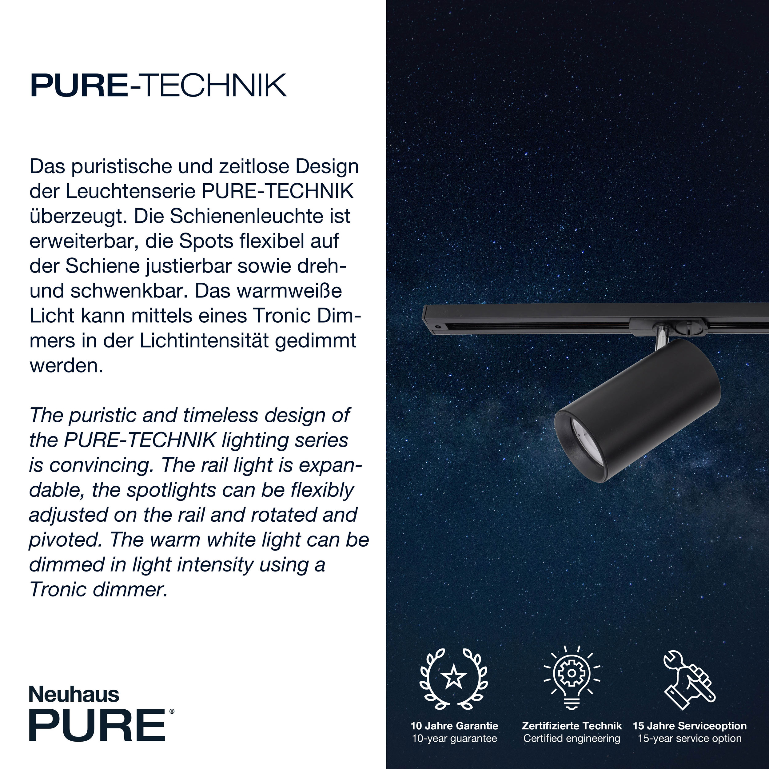 PURELED-Deckenleuchte 1flg