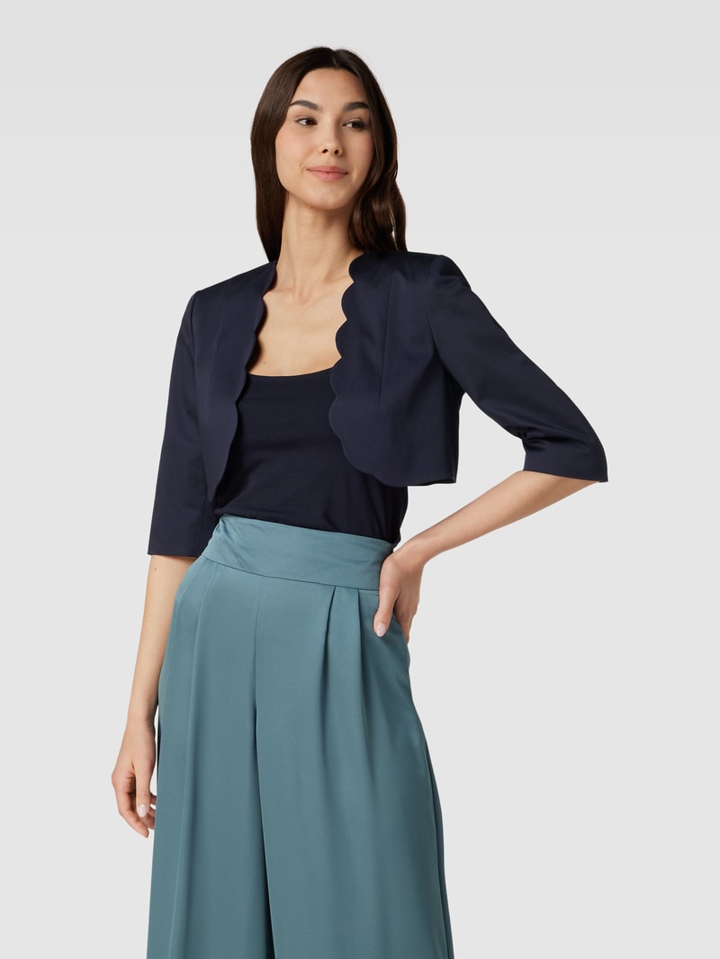 Bolero mit 3/4-Arm in marineblau