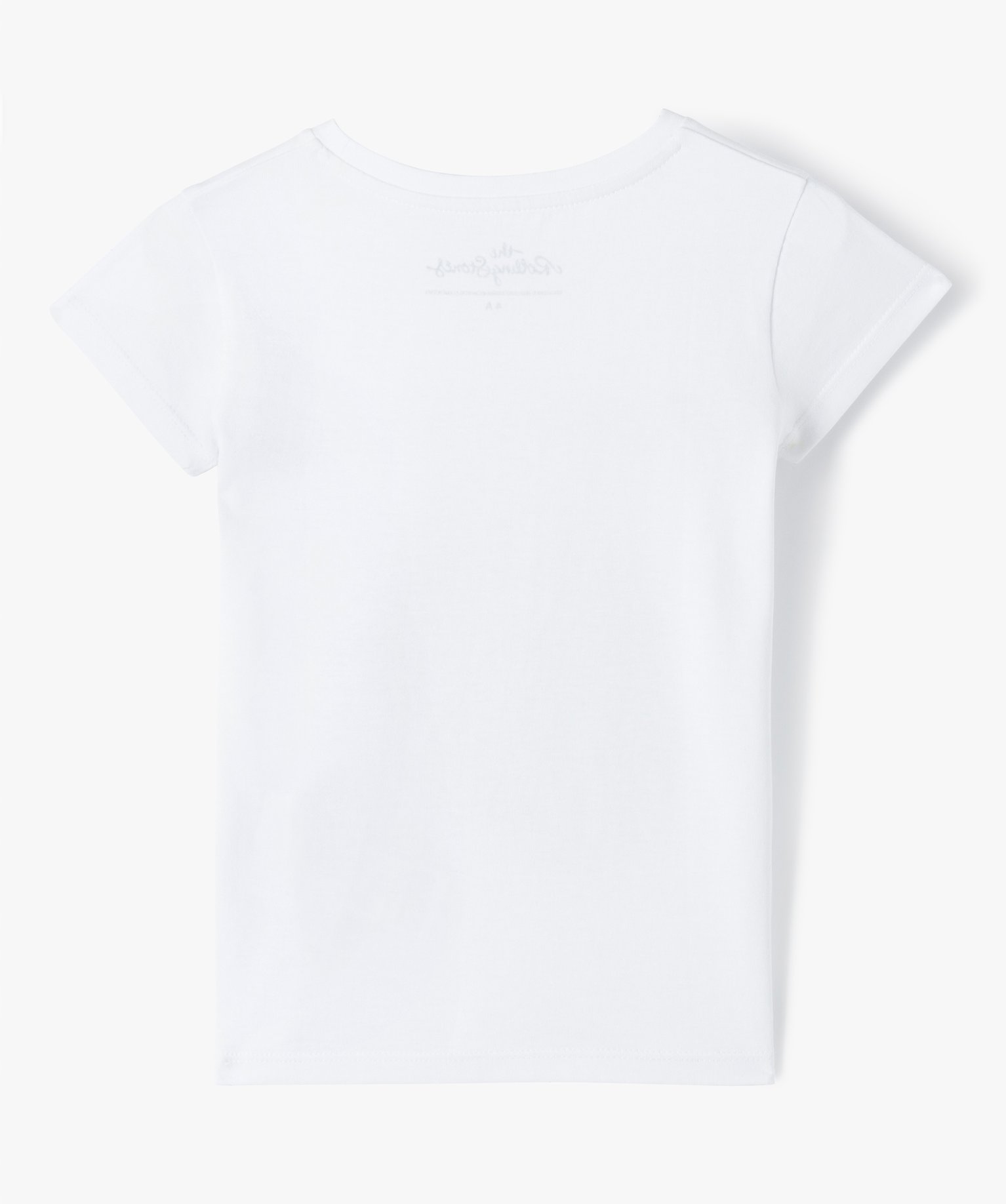 Tee-shirt fille à manches courtes imprimé - Rolling Stones blanc | GEMO