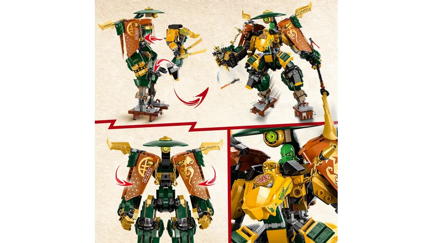 LEGO NINJAGO 71794 Lloyds und Arins Training-Mechs mit Action-Figuren