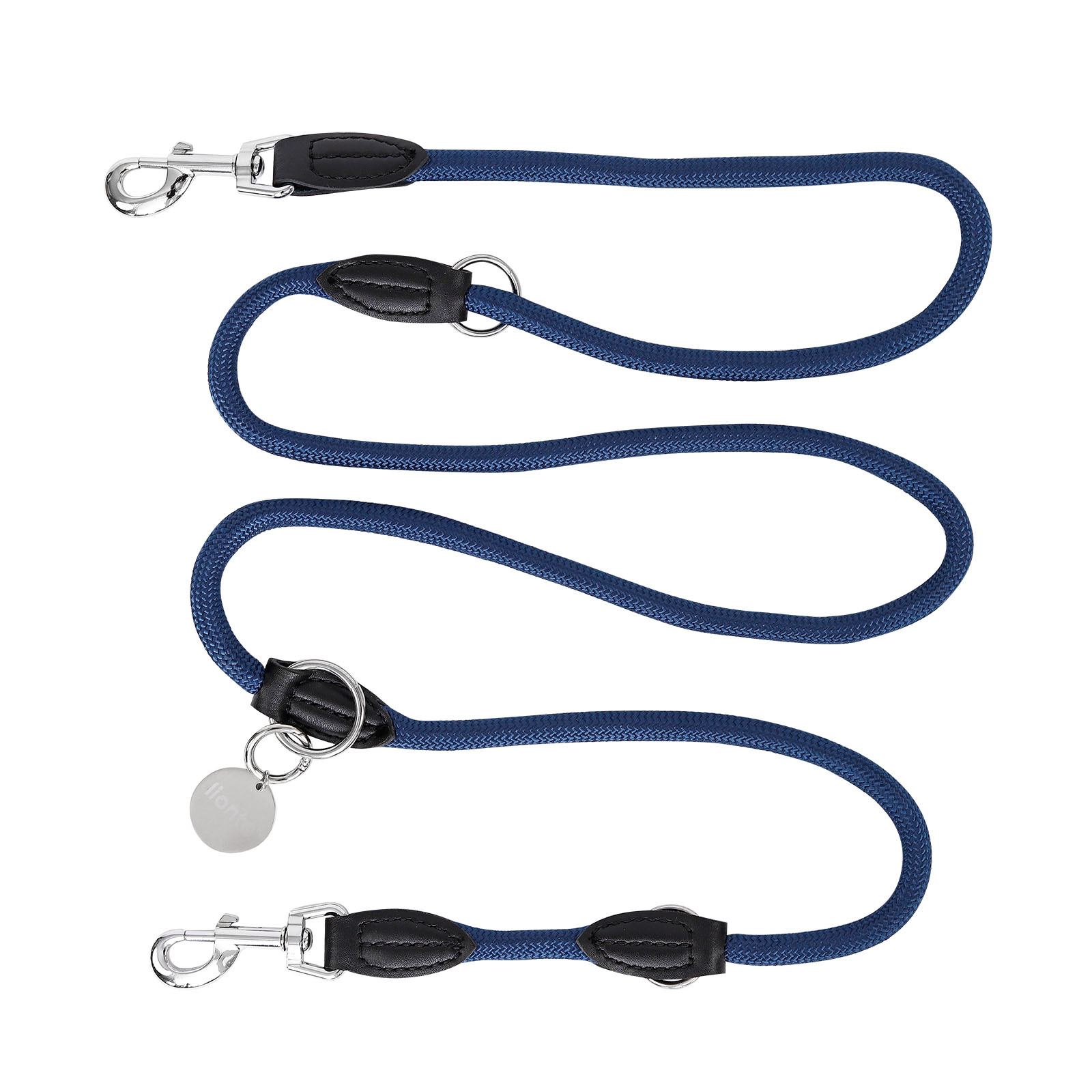 Lionto Hundeleinen Lionto verstellbare Hundeleine, Doppelleine blau
