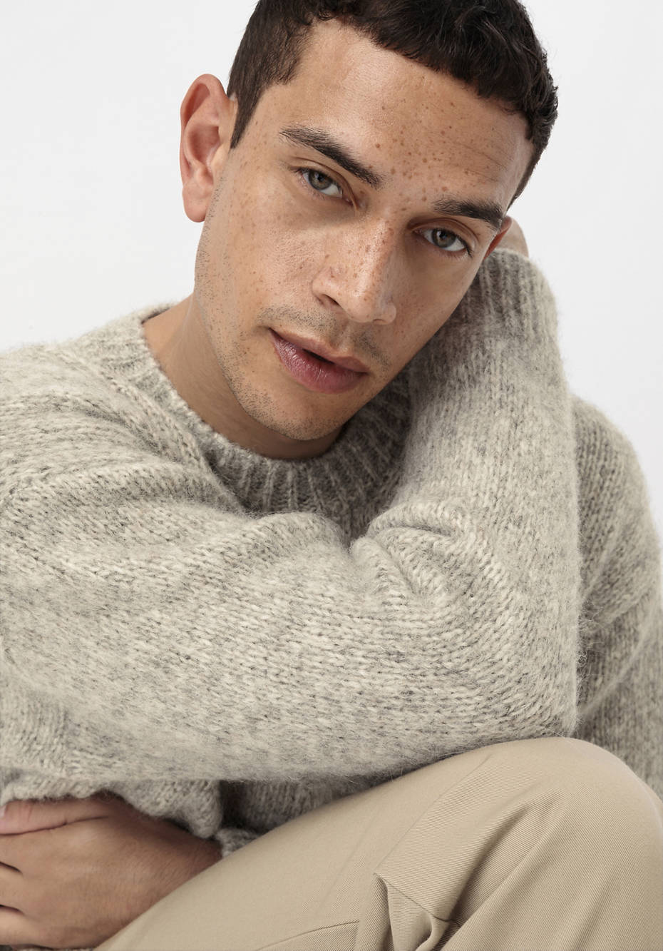 Pullover aus Alpaka mit Bio-Baumwolle