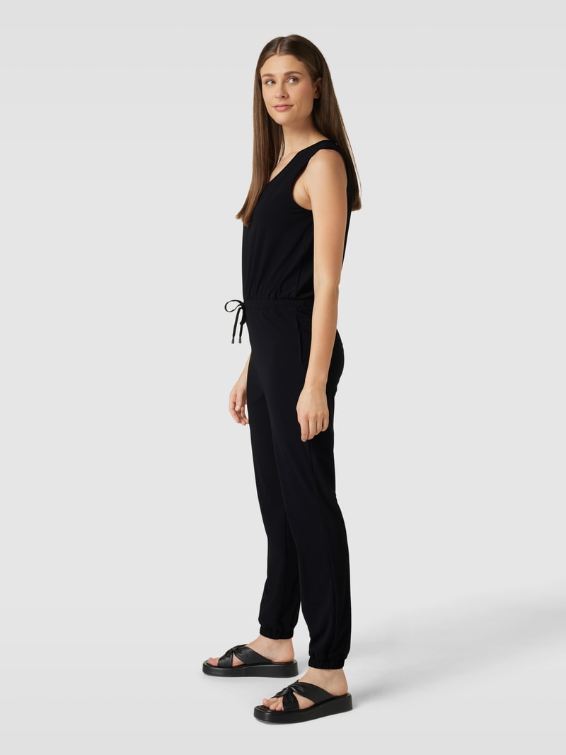 Jumpsuit mit Rundhalsausschnitt Modell 'Ecetera' in schwarz