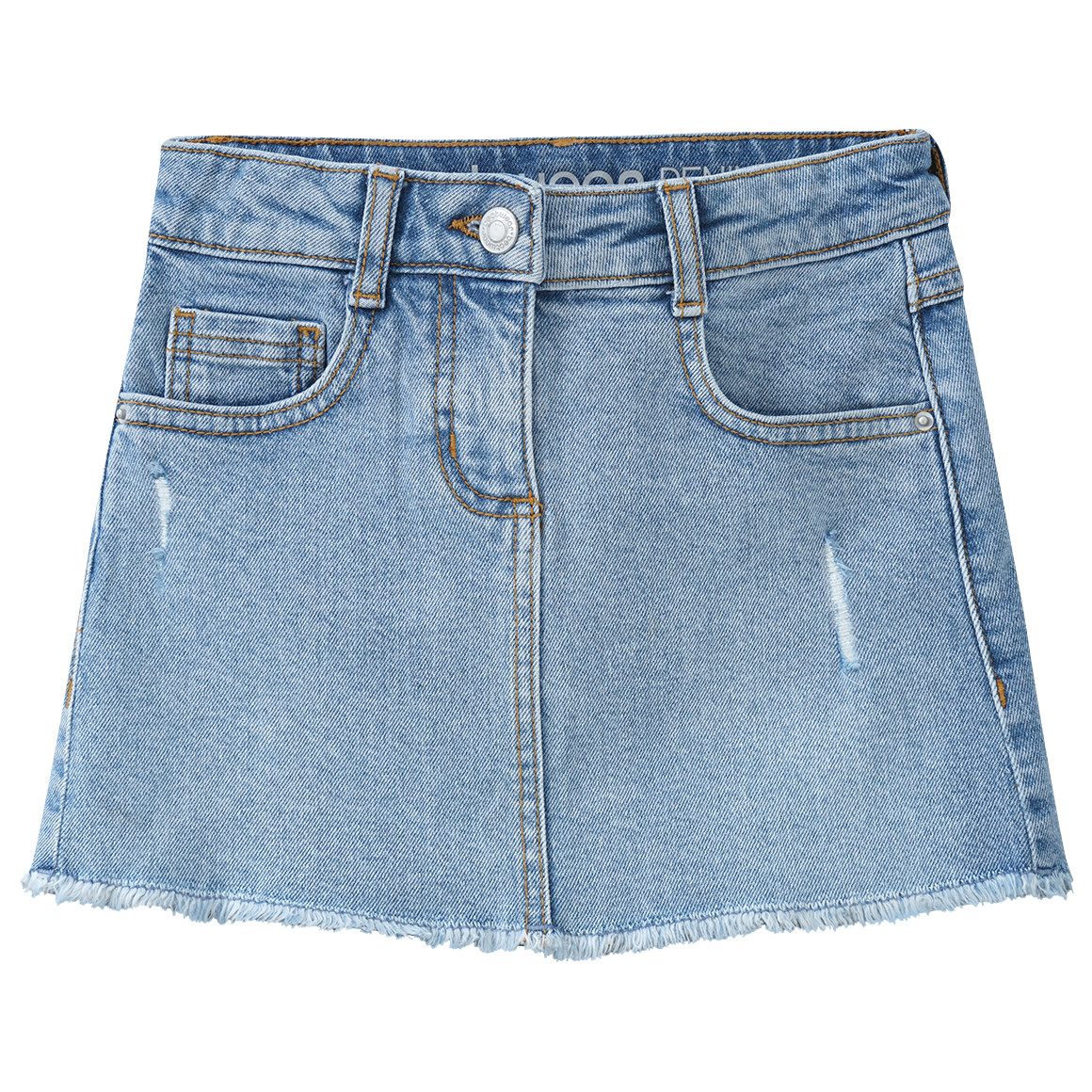 Mädchen Jeansrock im Used-Look