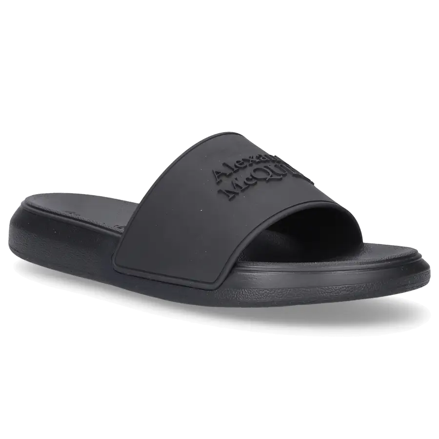 Alexander McQueen - Badeschuhe POOL SLIDE Kautschuk - schwarz