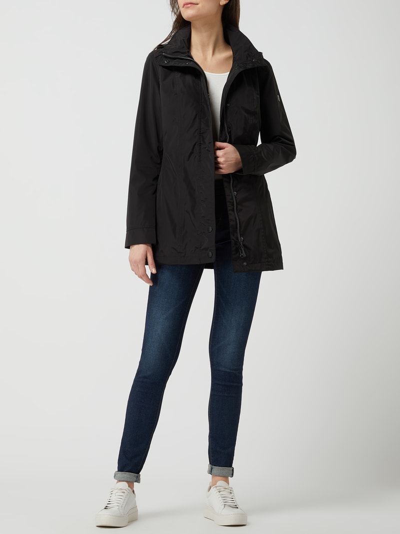 Funktionsjacke mit Label-Applikation Modell 'TOUJOURS 382' in schwarz